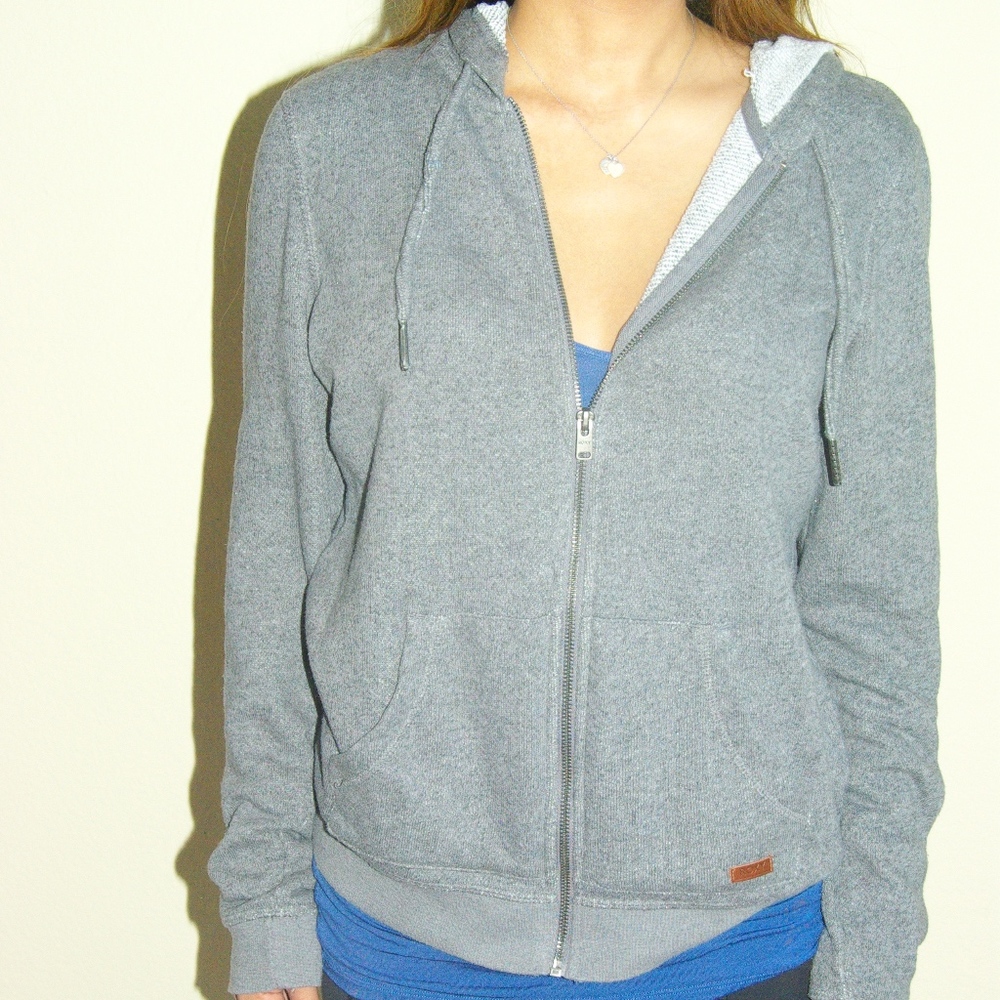 Hooded Open Zip Sweatshirt